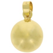 22mm 925 Sterling Silver Pregnancy Bola Pendant - Fine Gold Plated x1