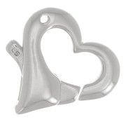 14mm 925 Sterling Silver Heart Clasp x1
