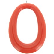 44x33mm Opaque resin oval pendant - Terracotta x1|raw }}