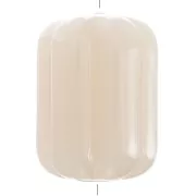 Bead tube 25x18 mm in opaque resin - Beige x1