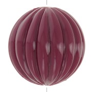 16mm Opaque resin striated round bead - Bordeaux x1|raw }}