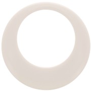 50mm Opaque resin hollow circle pendant - Ivory x1|raw }}