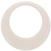 50mm Opaque resin hollow circle pendant - Ivory x1