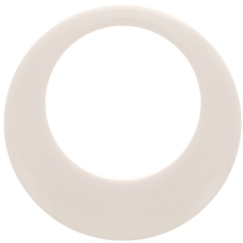 50mm Opaque resin hollow circle pendant - Ivory x1