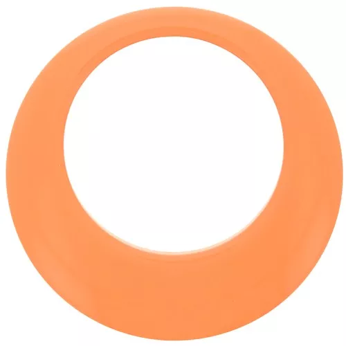 50mm Opaque resin hollow circle pendant - Coral x1