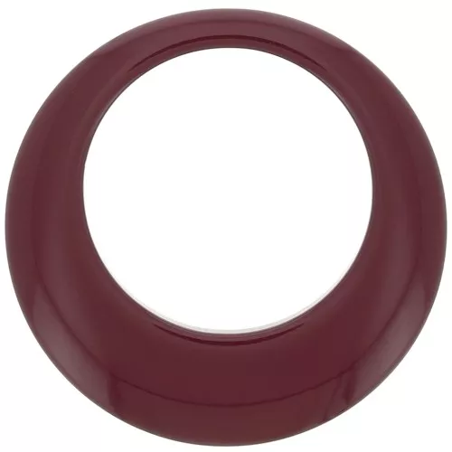 50mm Opaque resin hollow circle pendant - Wine lees x1