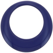 50mm Opaque resin hollow circle pendant - Navy Blue x1