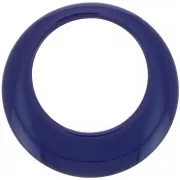 50mm Opaque resin hollow circle pendant - Navy Blue x1