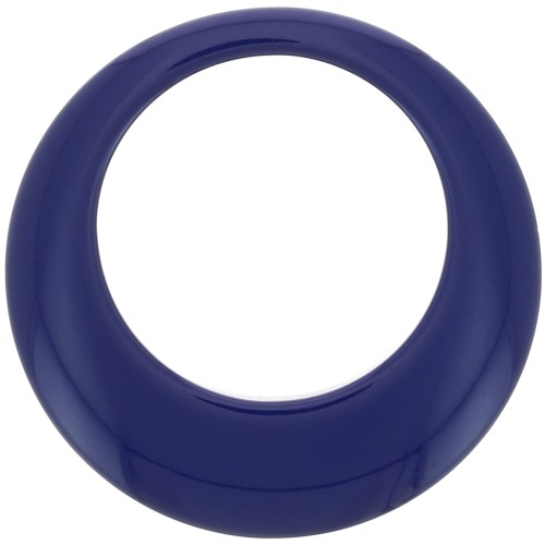 50mm Opaque resin hollow circle pendant - Navy Blue x1