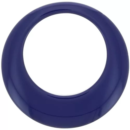 50mm Opaque resin hollow circle pendant - Navy Blue x1