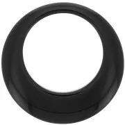 50mm Opaque resin hollow circle pendant - Black x1