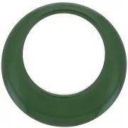 50mm Opaque resin hollow circle pendant - Dark Green x1