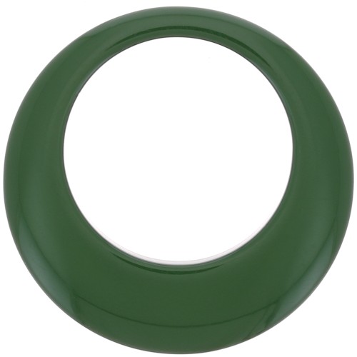 50mm Opaque resin hollow circle pendant - Dark Green x1
