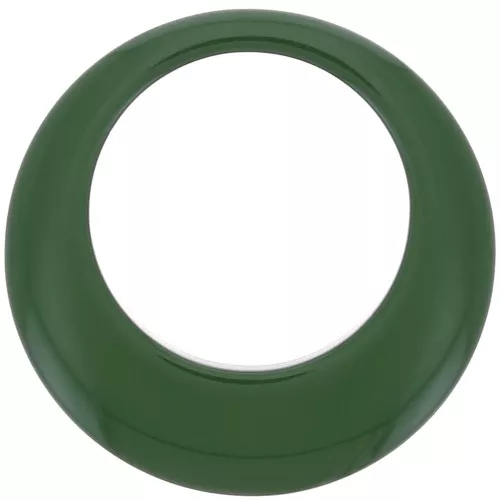 50mm Opaque resin hollow circle pendant - Dark Green x1