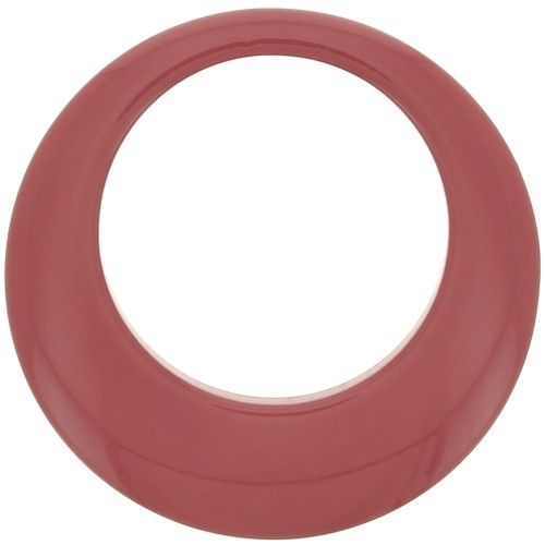 50mm Opaque resin hollow circle pendant - Brun de mars x1