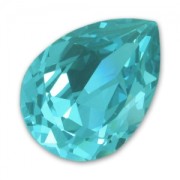 PureCrystal 4320 Pear Fancy Stone 14x10mm Light Turquoise