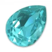 PureCrystal 4320 Pear Fancy Stone 14x10mm Light Turquoise
