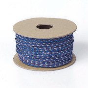 2mm braided cotton cord - Navy - Cobalt - Purple - Grey x1m