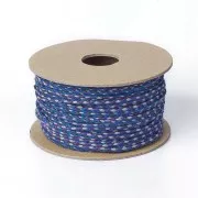 2mm braided cotton cord - Navy - Cobalt - Purple - Grey x1m