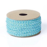 2mm braided cotton cord - Light Blue - Turquoise - Light Green x1m|raw }}