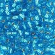 Preciosa Seed beads 11/0 2 mm - Aquamarine Silver Lined x20g