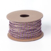 2mm braided coton cord - Plum - Pink - Light yellow x1m|raw }}