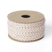 2mm braided cotton cord - Beige - Brown - Ochre x1m