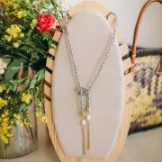 1.5mm Braided cotton cord and metallic thread - White - Beige - Brown - Gold x1m