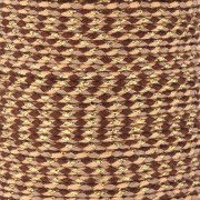 1.5mm Braided cotton cord and metallic thread - Brown - Beige - Sand - Gold x1m|raw }}