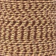 1.5mm Braided cotton cord and metallic thread - Brown - Beige - Sand - Gold x1m