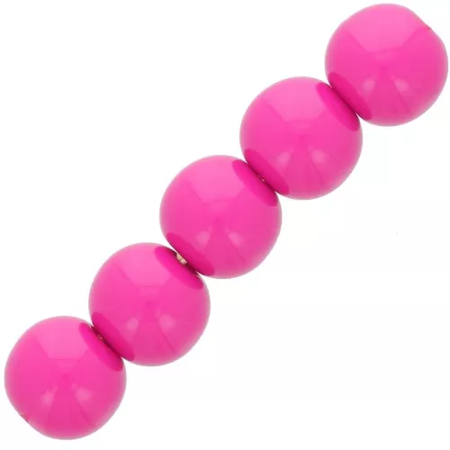 4mm Opaque resin bead - Fuchsia x15