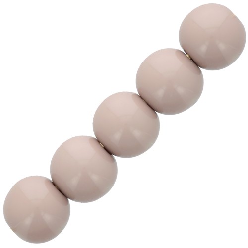 6mm Opaque resin bead - Taupe x10