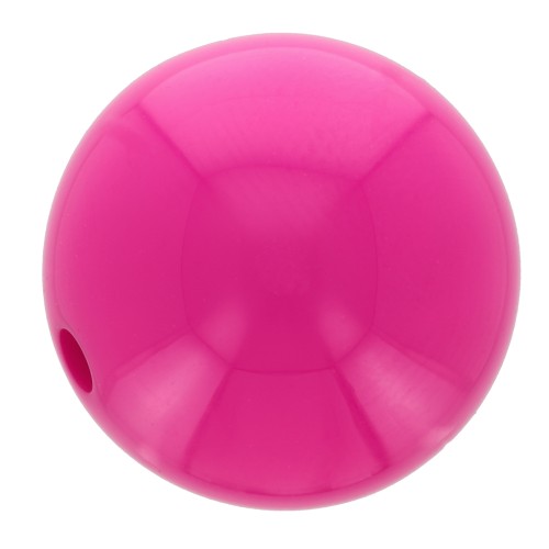 8mm Opaque resin bead - Fuchsia x1