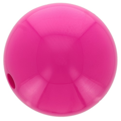 12mm Opaque resin bead - Fuchsia x1