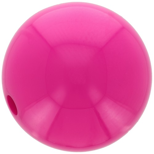 14mm Opaque resin bead - Fuchsia x1