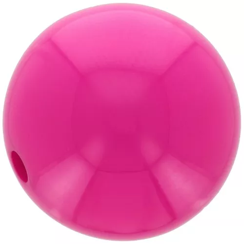 14mm Opaque resin bead - Fuchsia x1