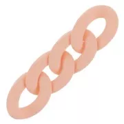 30x21mm Oval Twisted Acrylic Link - Opaque Light Coral Mat x1