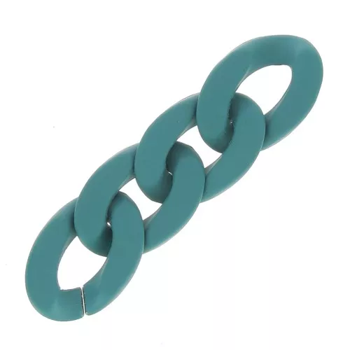 30x21mm Oval Twisted Acrylic Link - Opaque Paon Mat x1