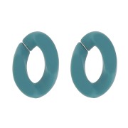 30x21mm Oval Twisted Acrylic Link - Opaque Paon Mat x1