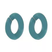 30x21mm Oval Twisted Acrylic Link - Opaque Paon Mat x1