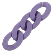 30x21mm Oval Twisted Acrylic Link - Opaque Purple Mat x1|raw }}