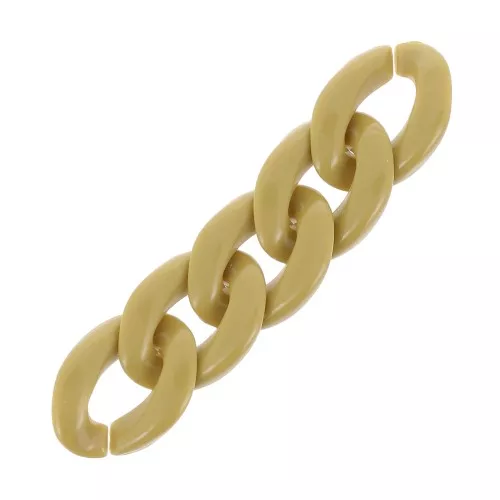 22.5x16.5mm Oval Twisted Acrylic Link - Olive x1