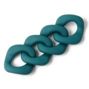 32x30mm Square twisted acrylic link - Opaque pigeon Blue Mat x1|raw }}