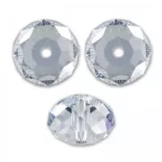 PureCrystal 5040 Flat round 6mm Crystal Blue Shade x1