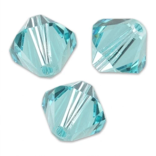 PureCrystal 5328 Crystal Bicones 6mm Light Turquoise x20