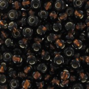 Preciosa Seed beads 11/0 2 mm - Smoked Topaz Silver Lined x20g|raw }}