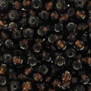 Preciosa Seed beads 11/0 2 mm - Smoked Topaz Silver Lined x20g