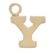 8mm Alphabet letter Charm with closed ring - Y - Light Gold filled x1|raw }}