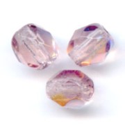 Fire Polished faceted round beads 2mm Light Amethyst AB x50|raw }}