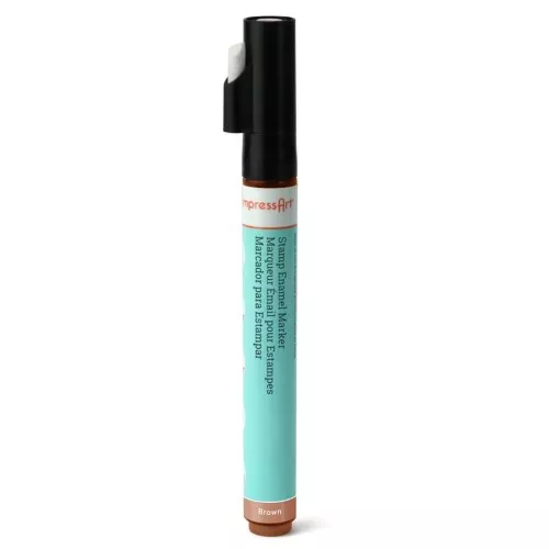 ImpressArt stamp enamel marker - acrylic ink - Brown x1